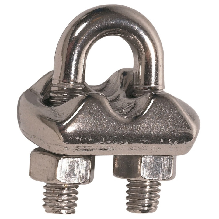 Serre câble inoxydable pour câble de 4mm de diamètre.
