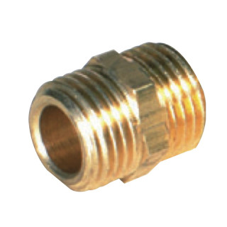 Mamelon en laiton 1/4" Mâle/mâle