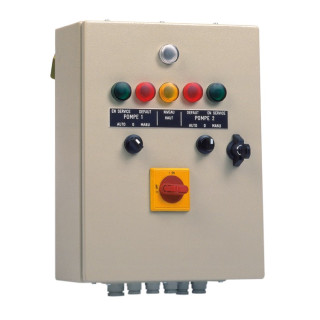 Armoire de commande et de protection CSR 2 M 6/10 A de 2 pompes de relevage