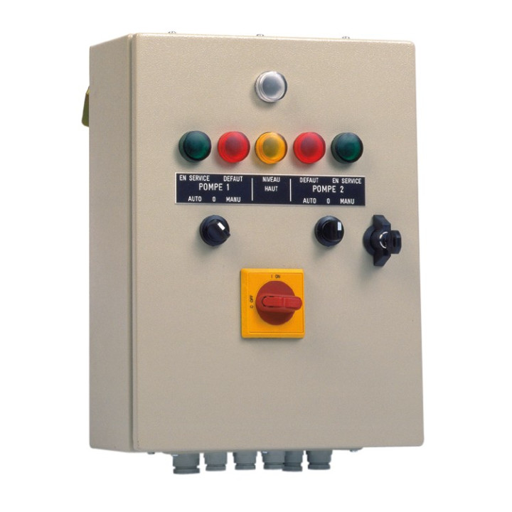 Armoire de commande et de protection CSR 2 M 6/10 A de 2 pompes de relevage